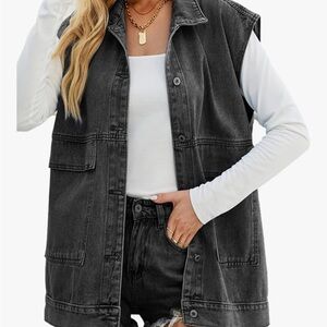 Black Denim Vest